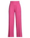 Berna Woman Pants Fuchsia Size L Viscose, Polyamide, Polyester In Pink