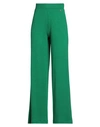 Berna Woman Pants Green Size L Viscose, Polyamide, Polyester