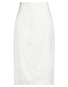 N°21 Woman Midi Skirt Ivory Size 10 Viscose, Elastane In White