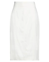 N°21 Woman Midi Skirt White Size 6 Silk In White