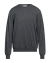 Jeckerson Man Sweater Lead Size 3xl Wool In Grey