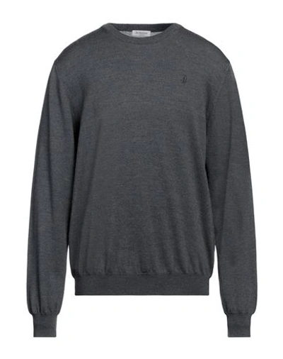 Jeckerson Man Sweater Lead Size 3xl Wool In Grey