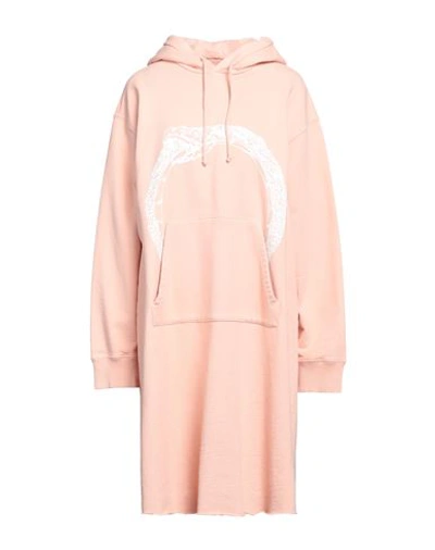 Mm6 Maison Margiela Graphic-print Hooded Dress In Pink