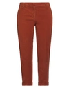 Aspesi Woman Pants Rust Size 12 Cotton, Elastane In Red