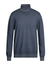 Gran Sasso Man Turtleneck Slate Blue Size 46 Virgin Wool