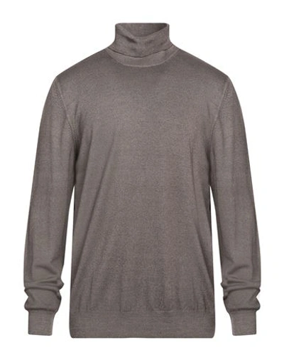 Gran Sasso Man Turtleneck Dove Grey Size 46 Virgin Wool