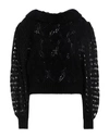 Alberta Ferretti Woman Sweater Black Size 8 Mohair Wool, Polyamide, Virgin Wool