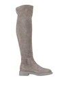Gianvito Rossi Woman Knee Boots Dove Grey Size 10 Soft Leather