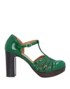 Chie Mihara Woman Pumps Green Size 6.5 Soft Leather