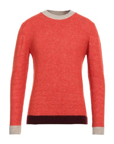 Sseinse Man Sweater Tomato Red Size Xl Acrylic, Polyester, Elastane