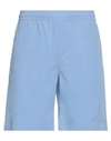 Msgm Man Shorts & Bermuda Shorts Sky Blue Size 36 Lyocell, Polyester