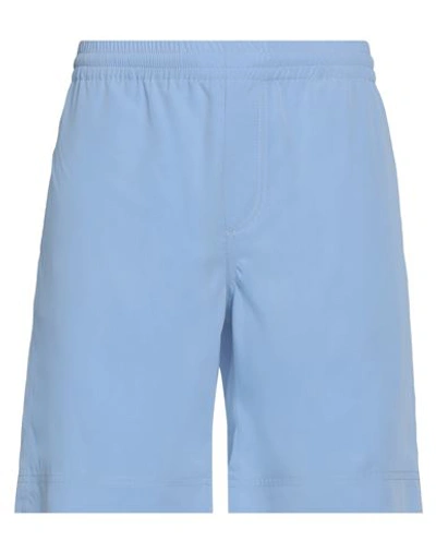 Msgm Man Shorts & Bermuda Shorts Sky Blue Size 36 Lyocell, Polyester