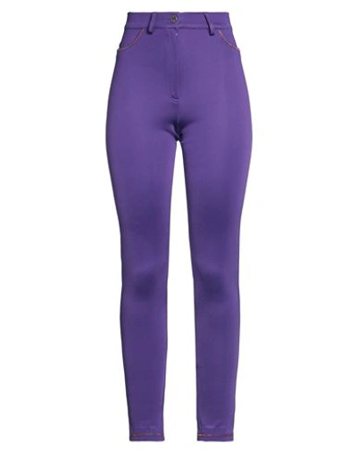 M Missoni Woman Pants Purple Size 6 Viscose, Polyamide, Elastane