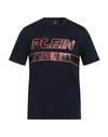 Plein Sport Man T-shirt Navy Blue Size S Cotton, Elastane