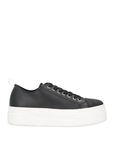 Armani Exchange Woman Sneakers Black Size 9.5 Soft Leather