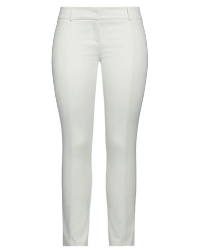PATRIZIA PEPE PATRIZIA PEPE WOMAN PANTS OFF WHITE SIZE 10 COTTON, POLYAMIDE, ELASTANE