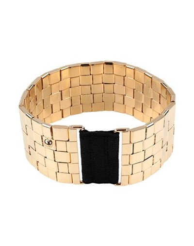 Chloé Woman Bracelet Gold Size S/m Brass, Polyester