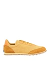 Barracuda Man Sneakers Ocher Size 11 Textile Fibers, Soft Leather In Yellow