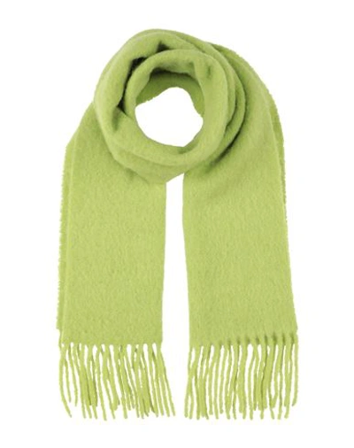 Jucca Woman Scarf Acid Green Size - Alpaca Wool, Polyamide In Green