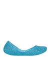 Melissa + Campana Woman Ballet Flats Azure Size 5 Pvc - Polyvinyl Chloride In Blue