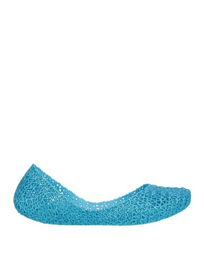 Melissa + Campana Woman Ballet Flats Azure Size 5 Pvc - Polyvinyl Chloride In Blue