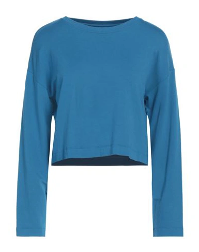 Majestic Filatures Woman Sweatshirt Azure Size 1 Viscose, Elastane In Blue