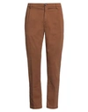 Yan Simmon Man Pants Camel Size 40 Cotton, Elastane In Beige