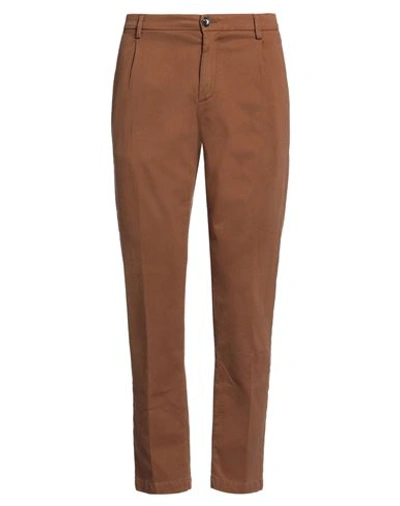 Yan Simmon Man Pants Camel Size 40 Cotton, Elastane In Beige