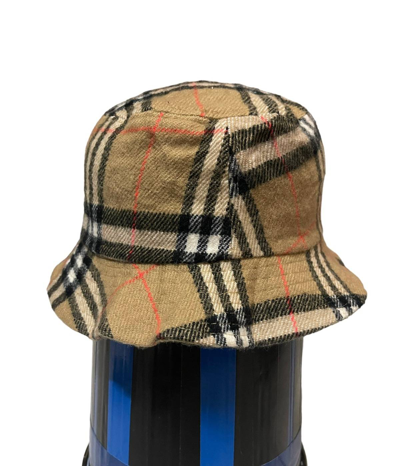 Pre-owned Burberry X Vintage Burberry Nova Check Bucket Hats In Brown