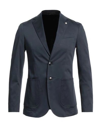 Liu •jo Man Man Blazer Midnight Blue Size 44 Cotton, Lyocell