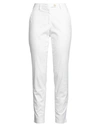 Michael Coal Woman Pants White Size 29 Cotton, Linen, Elastane