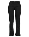 People (+)  Woman Denim Pants Black Size 28 Cotton, Elastomultiester, Elastane In Black