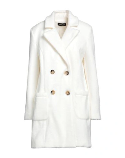 Vanessa Scott Woman Coat White Size M Polyester