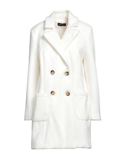Vanessa Scott Woman Coat White Size M Polyester In White