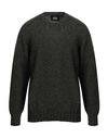 Alpha Studio Man Sweater Dark Green Size 44 Wool