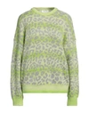 Vicolo Woman Sweater Acid Green Size Onesize Viscose, Metal, Polyamide, Mohair Wool, Alpaca Wool