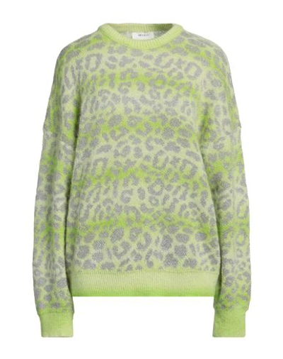 Vicolo Woman Sweater Acid Green Size Onesize Viscose, Metal, Polyamide, Mohair Wool, Alpaca Wool