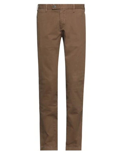 At.p.co At. P.co Man Pants Camel Size 31 Cotton, Elastane In Beige