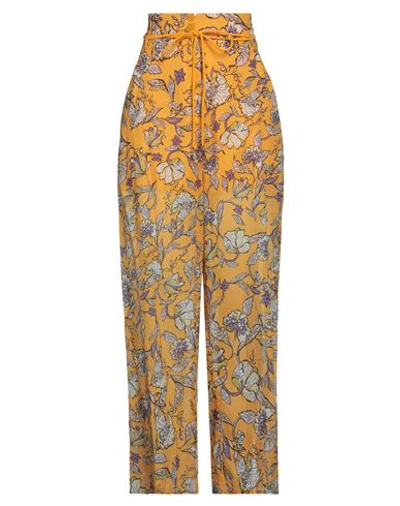 Patrizia Pepe Woman Pants Yellow Size 8 Cotton