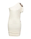 Met Jeans Woman Short Dress Cream Size Xs Viscose, Elastane In White