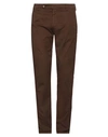 Berwich Man Pants Cocoa Size 36 Cotton, Silk, Elastane In Brown