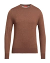 Ballantyne Man Sweater Brown Size 48 Wool In Brown