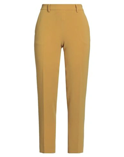 Alberto Biani Woman Pants Ocher Size 4 Triacetate, Polyester In Yellow
