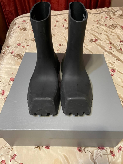 Pre-owned Balenciaga Trooper Boots In Black