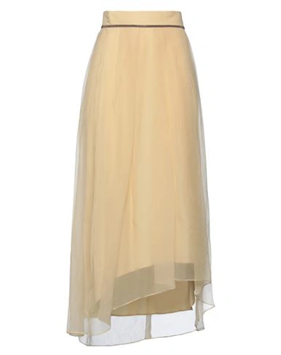 Brunello Cucinelli Long Skirts In Beige