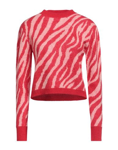 Weili Zheng Woman Sweater Coral Size Xs Nylon, Wool, Mohair Wool In Red