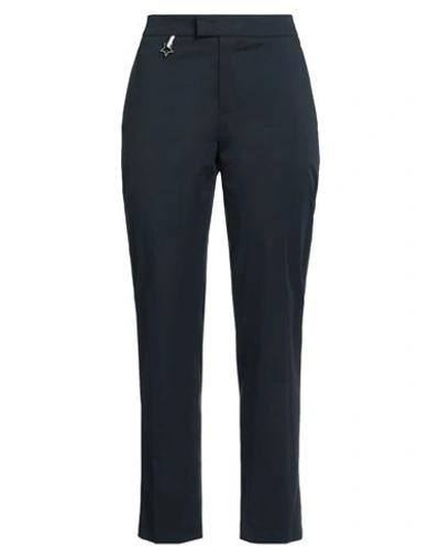 Lorena Antoniazzi Woman Pants Navy Size 16 Cotton, Elastane, Polyester In Navy Blue