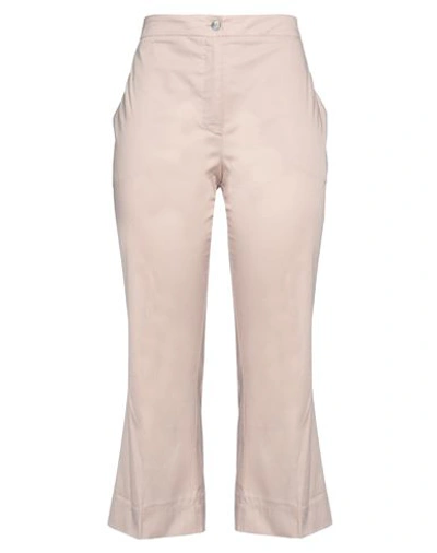 The M .. Woman Pants Taupe Size L Cotton, Polyamide In Grey