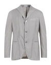 Boglioli Man Suit Jacket Sage Green Size 40 Cashmere, Silk In Grey