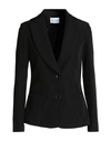 Atos Lombardini Woman Blazer Black Size 12 Polyester, Elastane